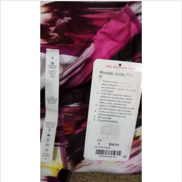 Lululemon Wunder Under Pant 4 Pigment Wind NEW - Picture 6 of 6